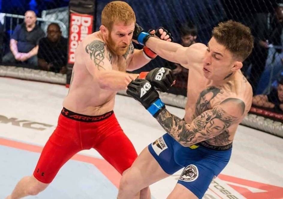 Andrew Fisher competing inside the ACB cage