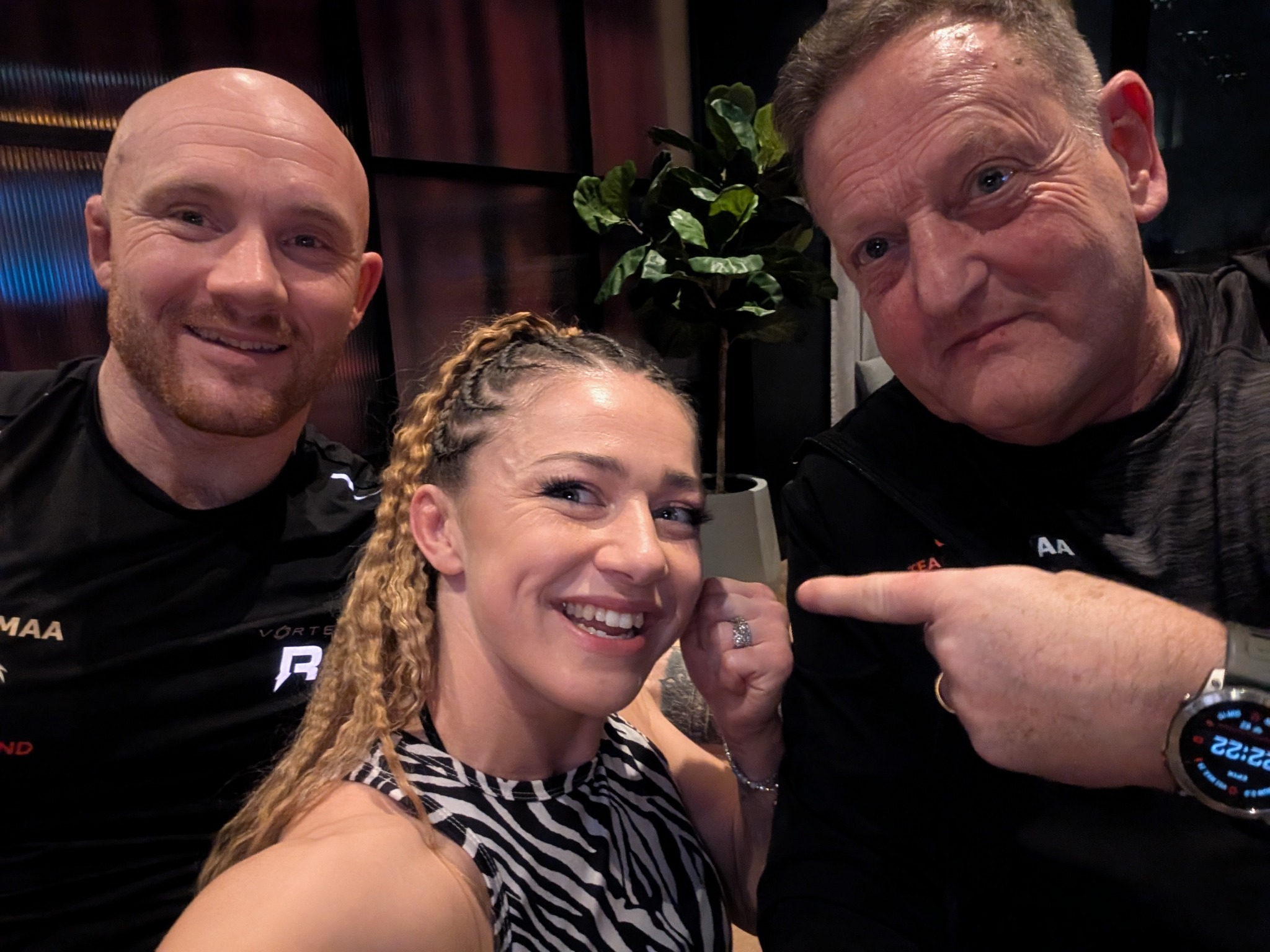 Katrina Fisher with Team England coaches